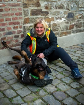 Susan mit Hund Eko